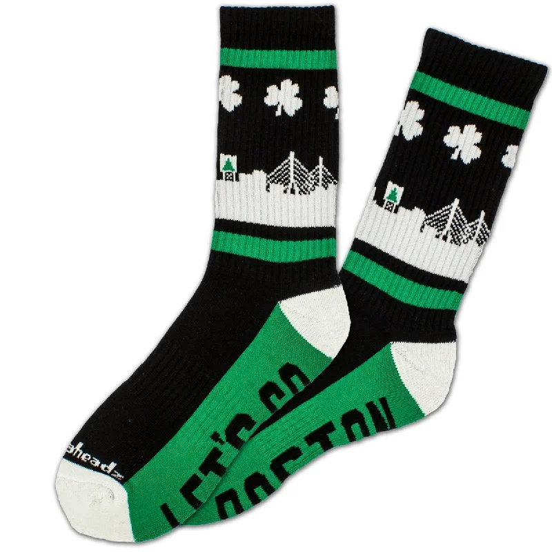 Let's Go Boston Skyline Crew Socks