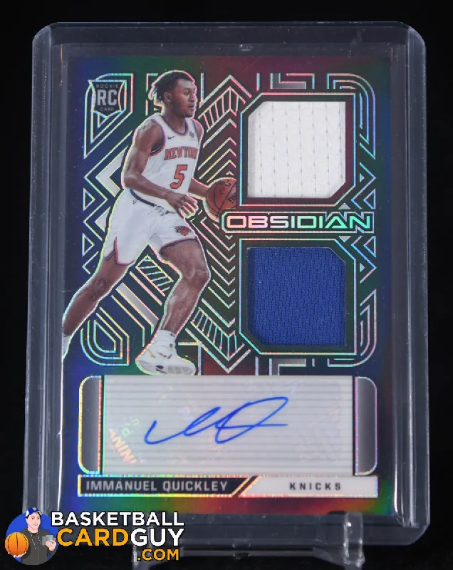 Immanuel Quickley 2020-21 Panini Obsidian Rookie Jersey Ink #29 #/49