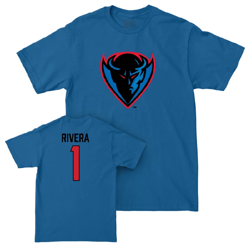 DePaul Men's Basketball Royal Legacy Tee - Isaiah Rivera | #1