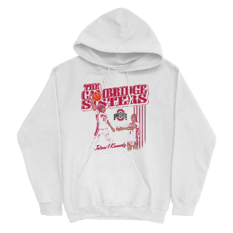 EXCLUSIVE RELEASE: Jaloni and Kennedy Cambridge The Cambridge Sisters White Hoodie