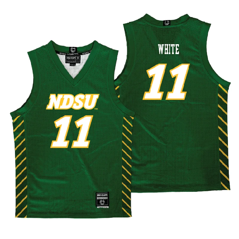 NDSU Men's Basketball Green Jersey - Jacari White #11