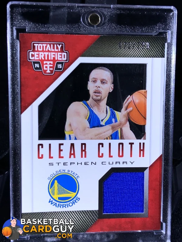 Stephen Curry 2014-15 Totally Certified Clear Cloth Jerseys Blue /199