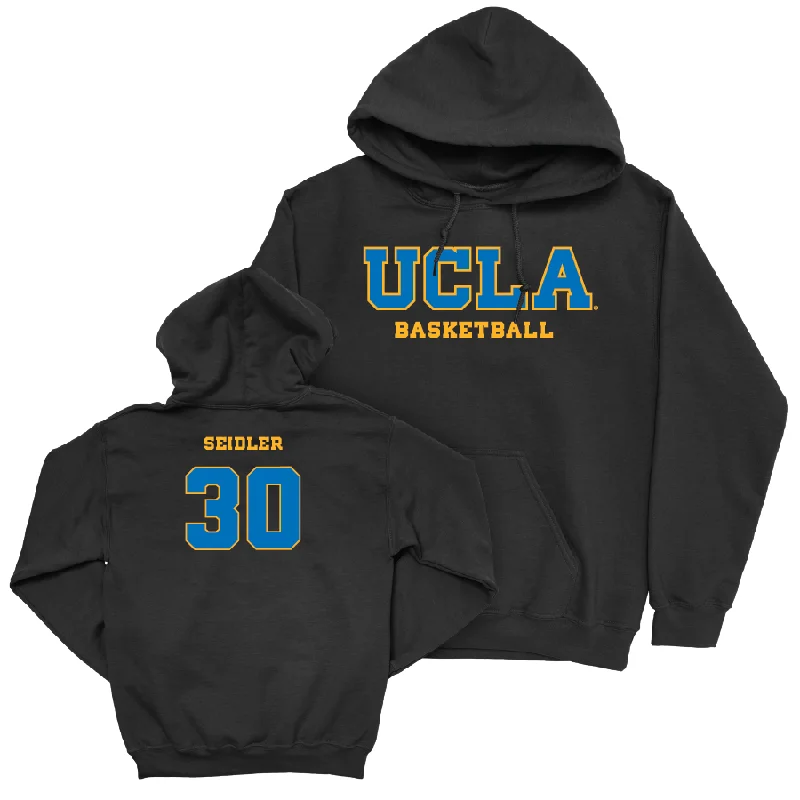 UCLA Men's Basketball Black Wordmark Hoodie - Jack Seidler