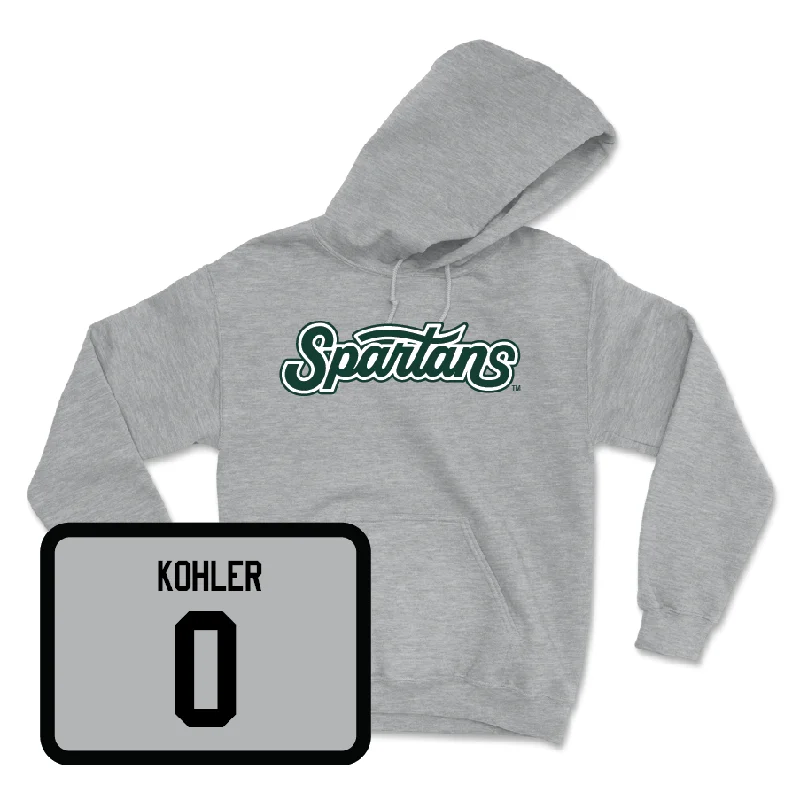 Sport Grey Men's Basketball Script Hoodie - Jaxon Kohler