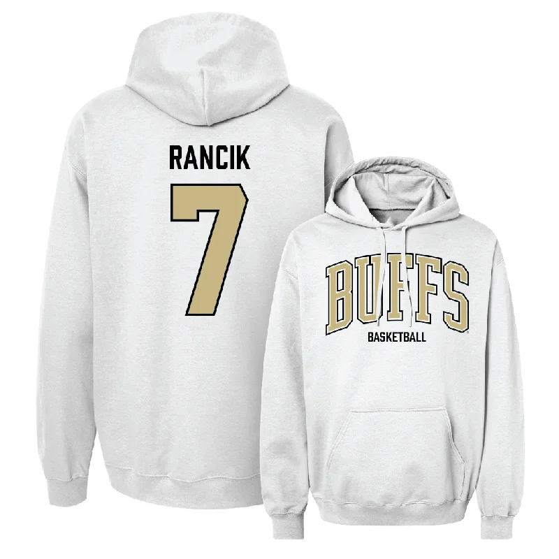 Men's Basketball White Arch Hoodie  - Sebastian Rancik