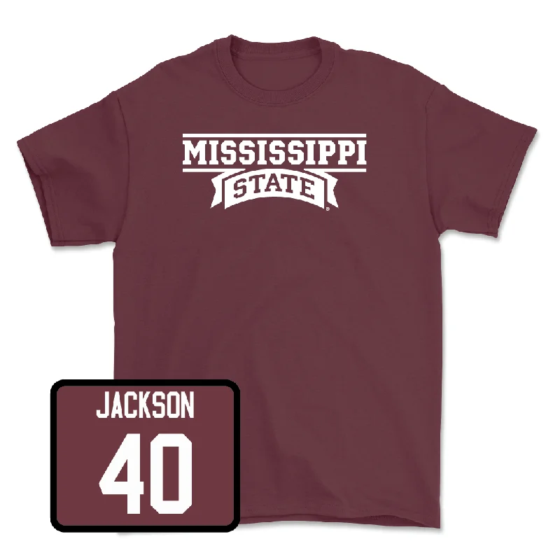 Maroon Men's Basketball Team Tee  - Trey Jackson