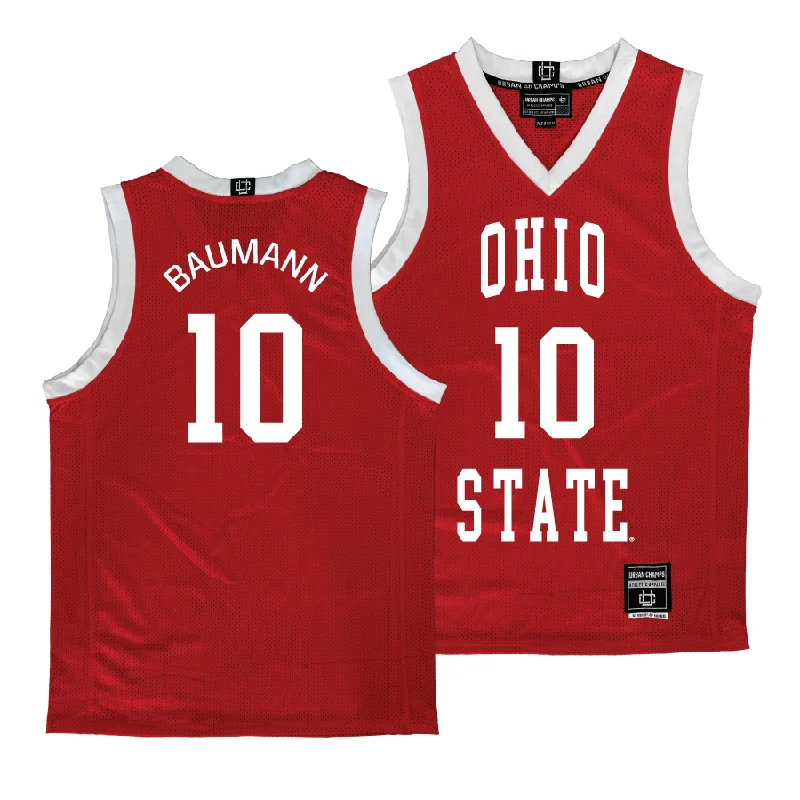 Ohio State Men's Red Basketball Jersey - Colby Baumann