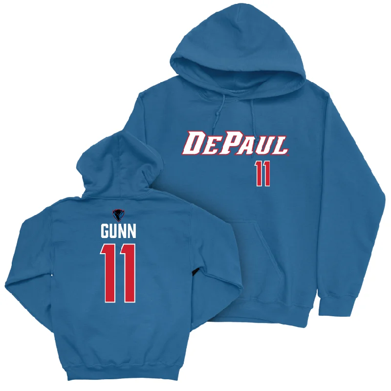 DePaul Men's Basketball Royal Sideline Hoodie - CJ Gunn | #11