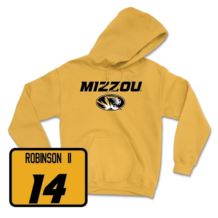 Gold Men's Basketball Mizzou Hoodie - Anthony Robinson II