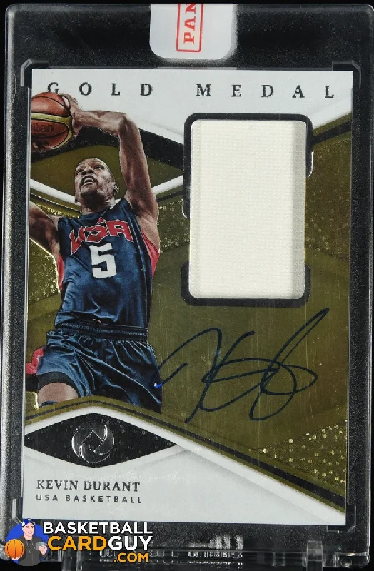 Kevin Durant 2019-20 Panini Opulence Gold Medal Jersey Autographs #/79