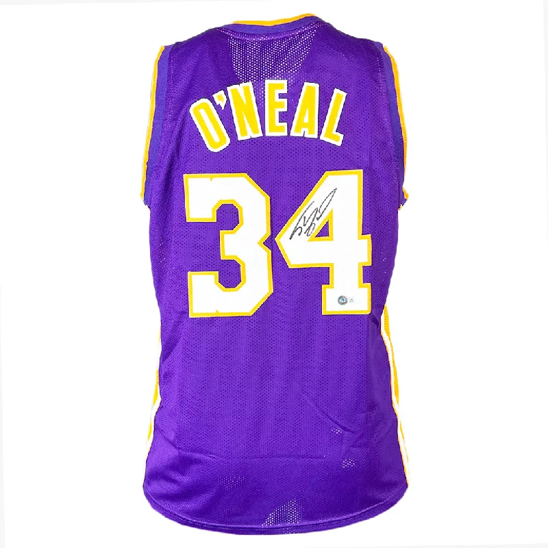 Shaquille O'Neal Signed Los Angeles Purple Diesel Basketball Jersey (Beckett)