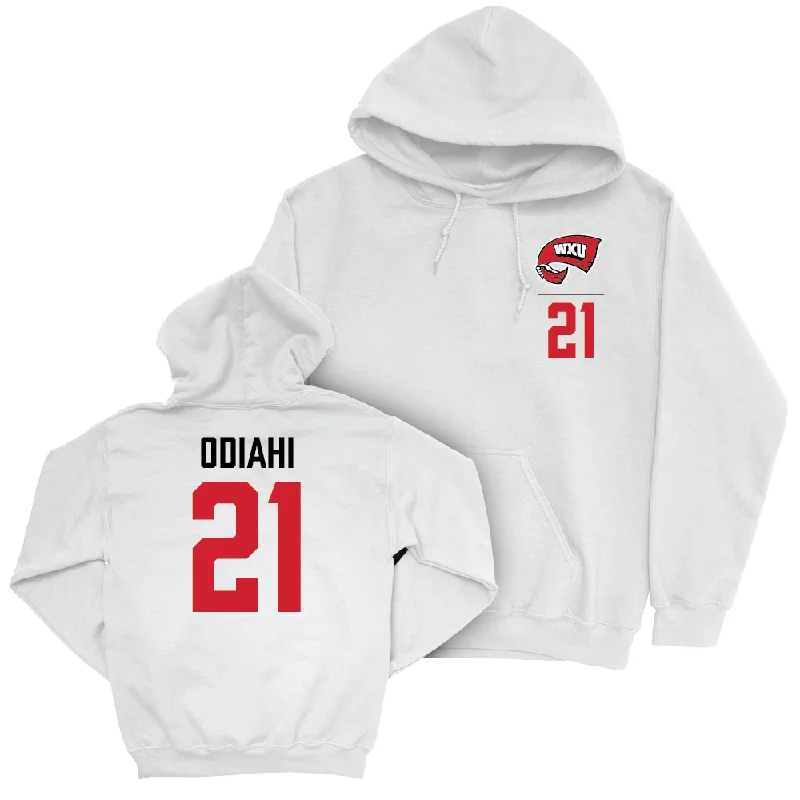 WKU Men's Basketball White Logo Hoodie   - Leeroy Odiahi