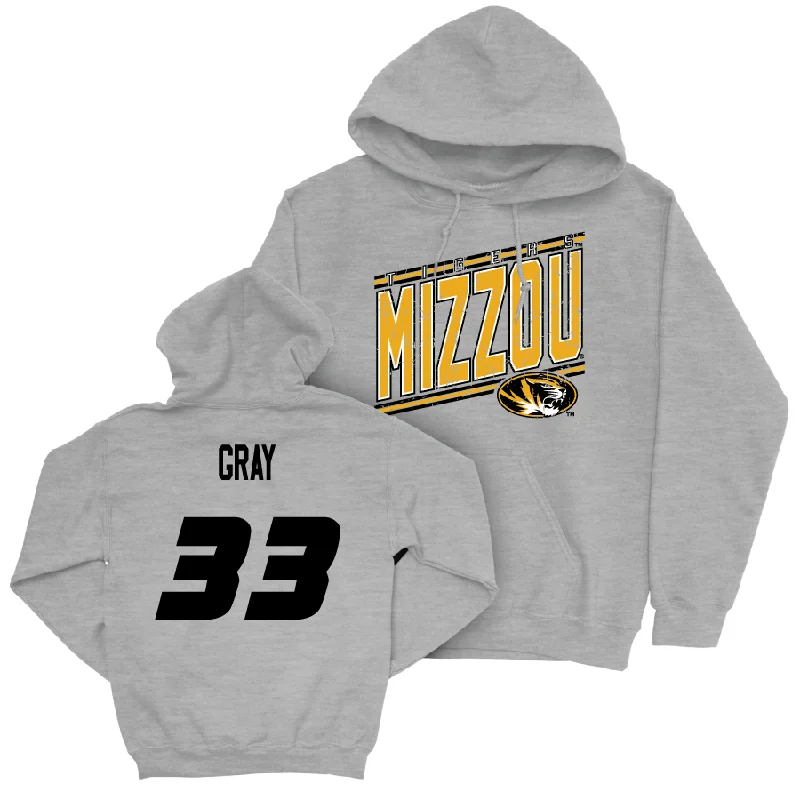 Sport Grey Men's Basketball Vintage Hoodie  - Joshua Gray