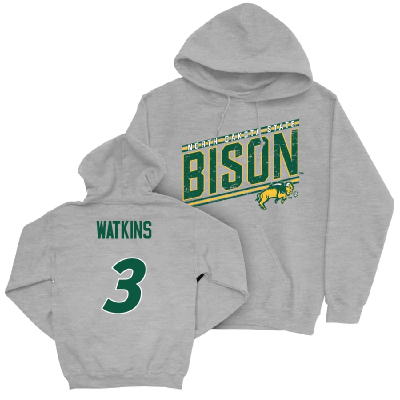 Sport Grey Men's Basketball Vintage Hoodie - Brennan Watkins