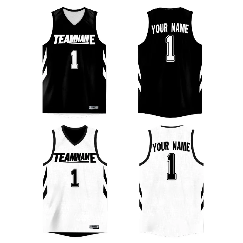 Custom Reversible Mesh Personalized Basketball Jersey V-Neck Double Side Uniforms