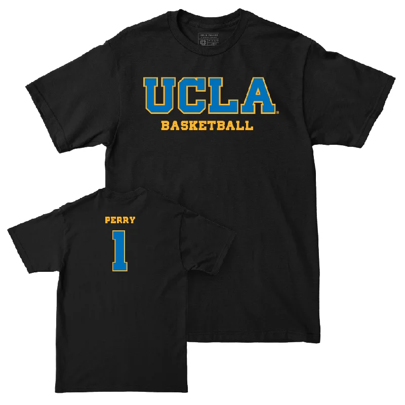 UCLA Men's Basketball Black Wordmark Tee  - Trent Perry