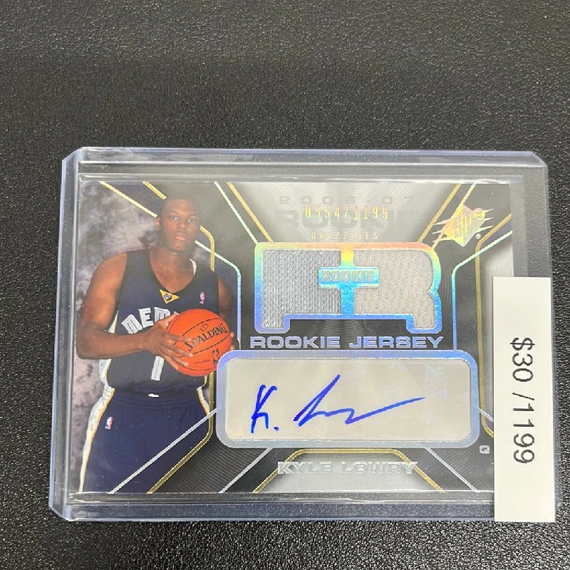 2006-07 NBA SPx Kyle Lowry Rookie Jersey Patch Auto /1199