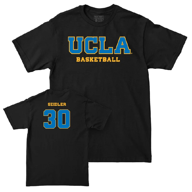 UCLA Men's Basketball Black Wordmark Tee - Jack Seidler