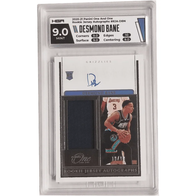 Desmond Bane 2020-21 Panini One and One Rookie Jersey Autographs #RJA-DBN HGA 9.0