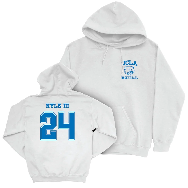 UCLA Men's Basketball White Smiley Joe Hoodie  - William Kyle III