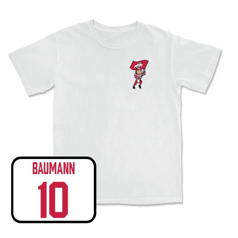 Men's Basketball White Brutus Comfort Colors Tee - Colby Baumann