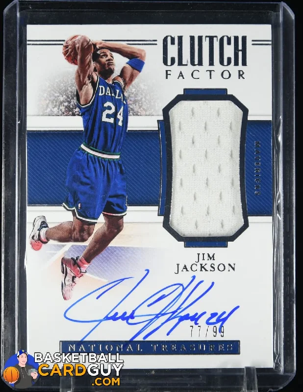 Jim Jackson 2018-19 Panini National Treasures Clutch Factor Jersey Signatures #19 #/99