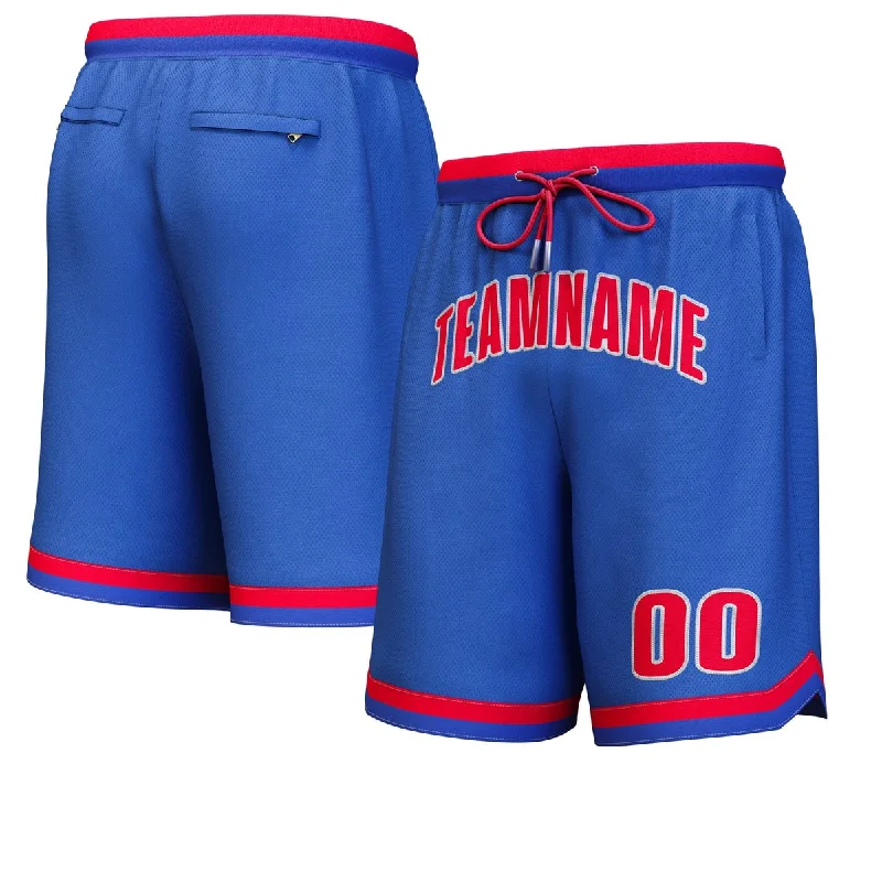 Custom Royal Red-White Personalized Basketball Shorts