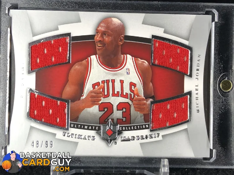 Michael Jordan 2007-08 Ultimate Collection Leadership Quad Jersey Silver #/99