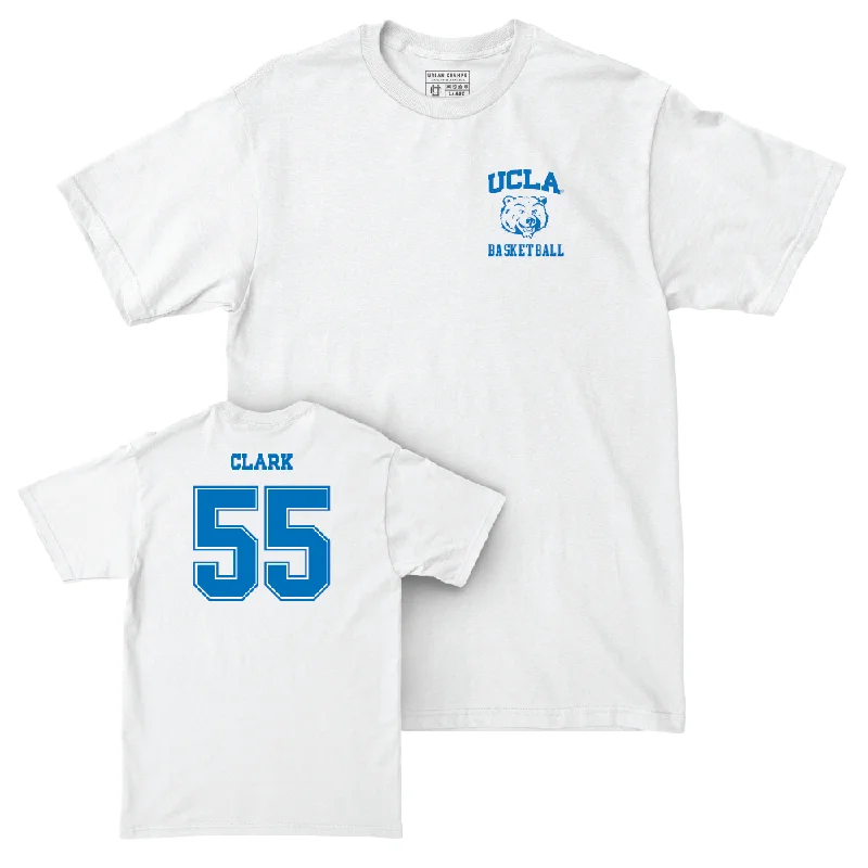 UCLA Men's Basketball White Smiley Joe Comfort Colors Tee  - Skyy Clark