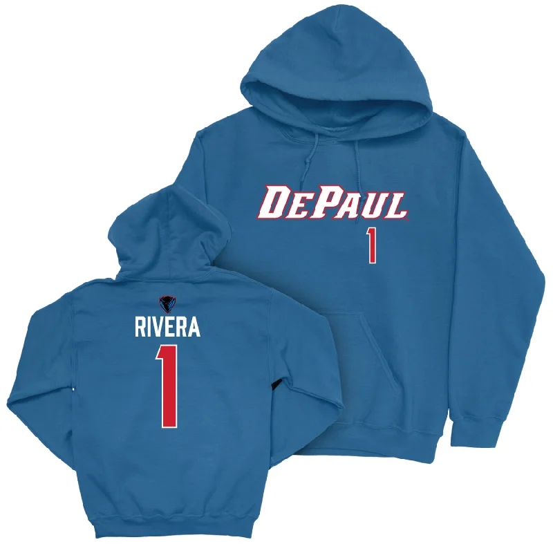 DePaul Men's Basketball Royal Sideline Hoodie - Isaiah Rivera | #1