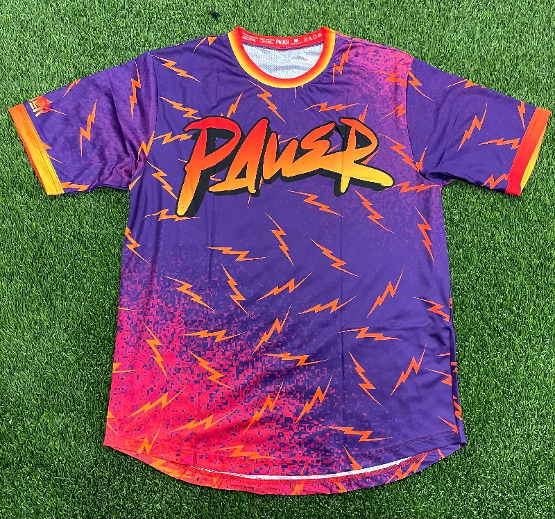 Pauer Graffiti Bolts All Over Purple/Orange Jersey