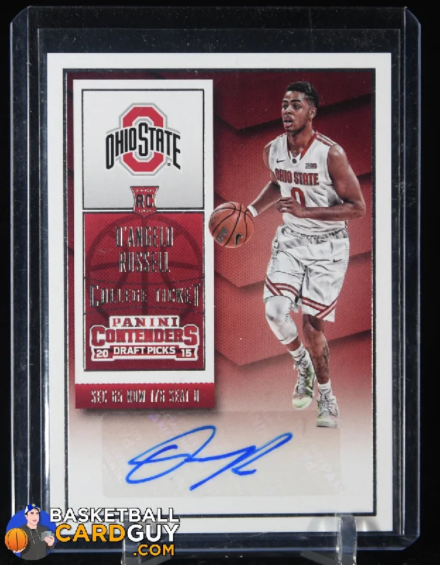 D'Angelo Russell 2015-16 Panini Contenders Draft Picks #112A AU/White jersey