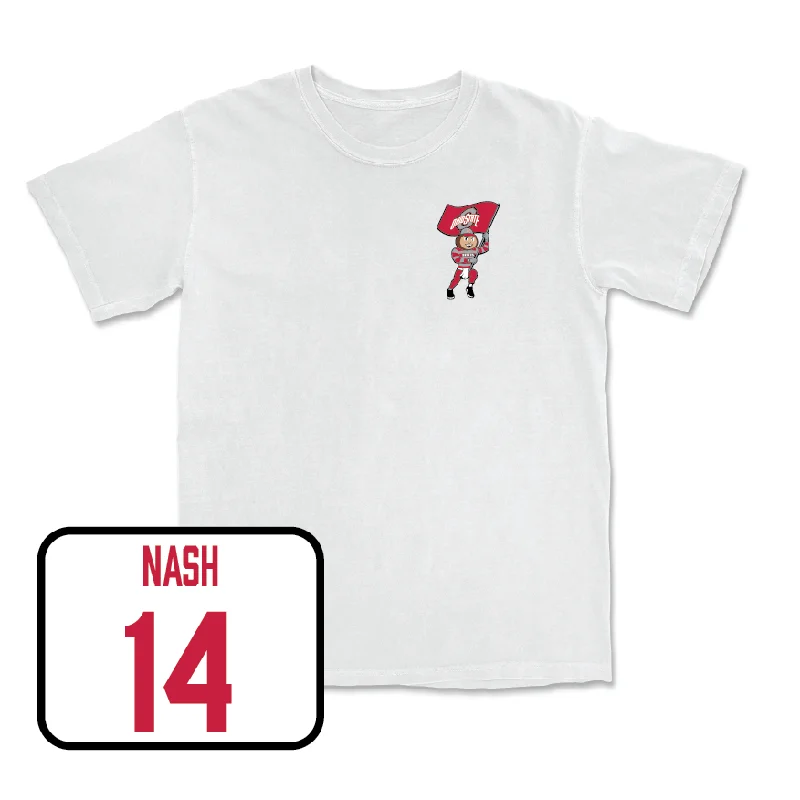 Men's Basketball White Brutus Comfort Colors Tee  - Braylen Nash