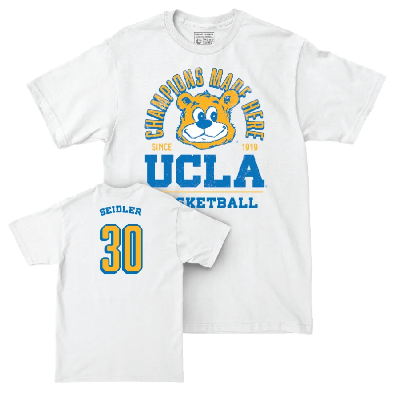 UCLA Men's Basketball White Arch Comfort Colors Tee - Jack Seidler