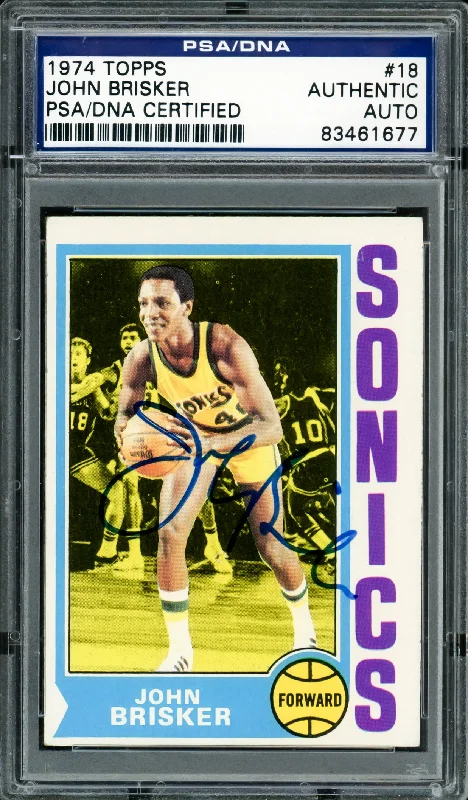 John Brisker Autographed 1974-75 Topps Card #18 Seattle Supersonics PSA/DNA #83461677