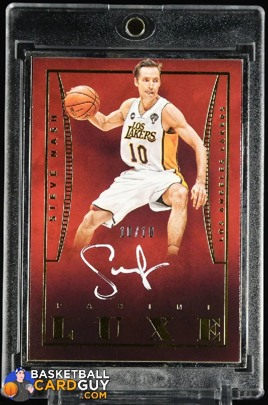 Steve Nash 2014-15 Panini Luxe Autographs Gold #94 Jersey Number #10/10