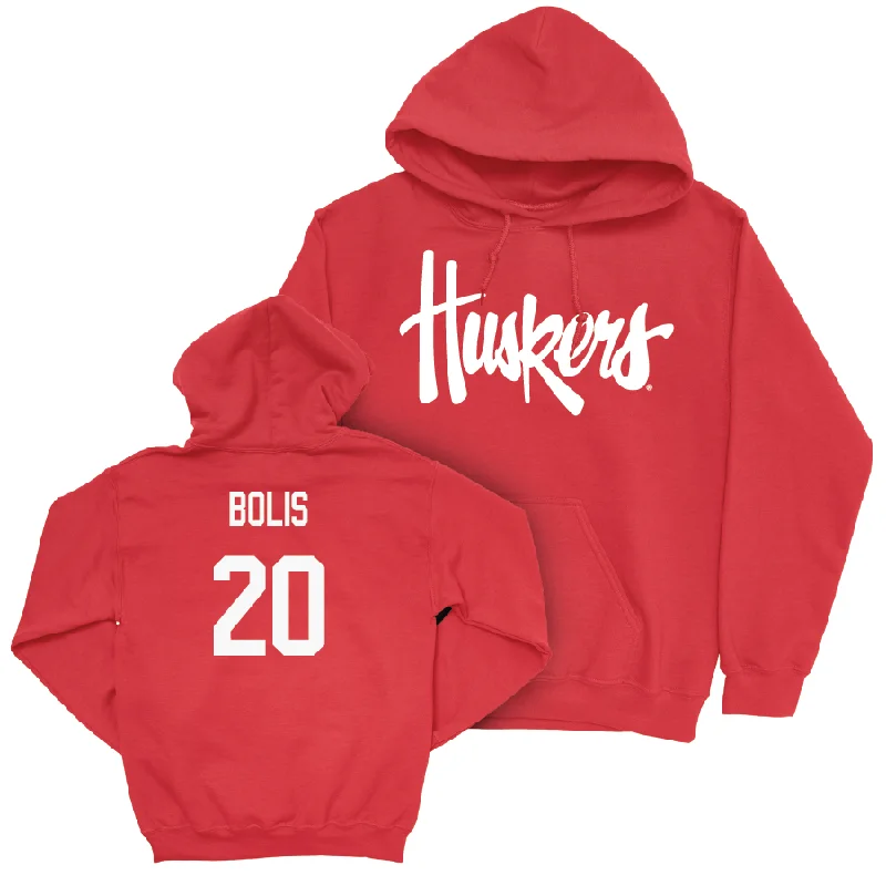 Red Men's Basketball Huskers Hoodie  - Justin Bolis