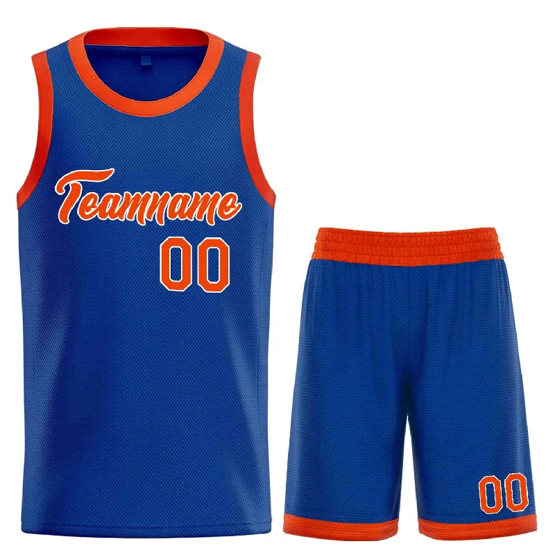 Custom Royal Orange-White Heal Sports Uniform Classic Sets Basketball Jersey