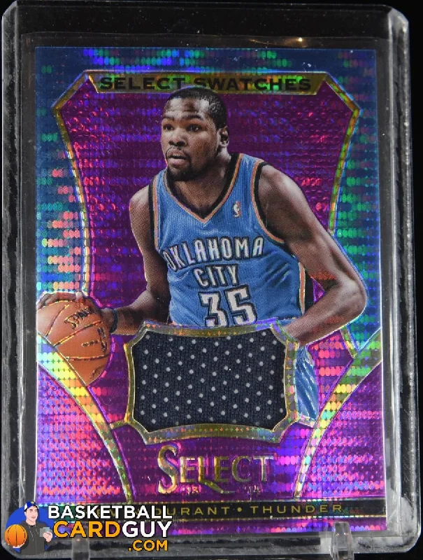 Kevin Durant 2013-14 Panini Select Swatches Purple Prizm Game Jersey #/99