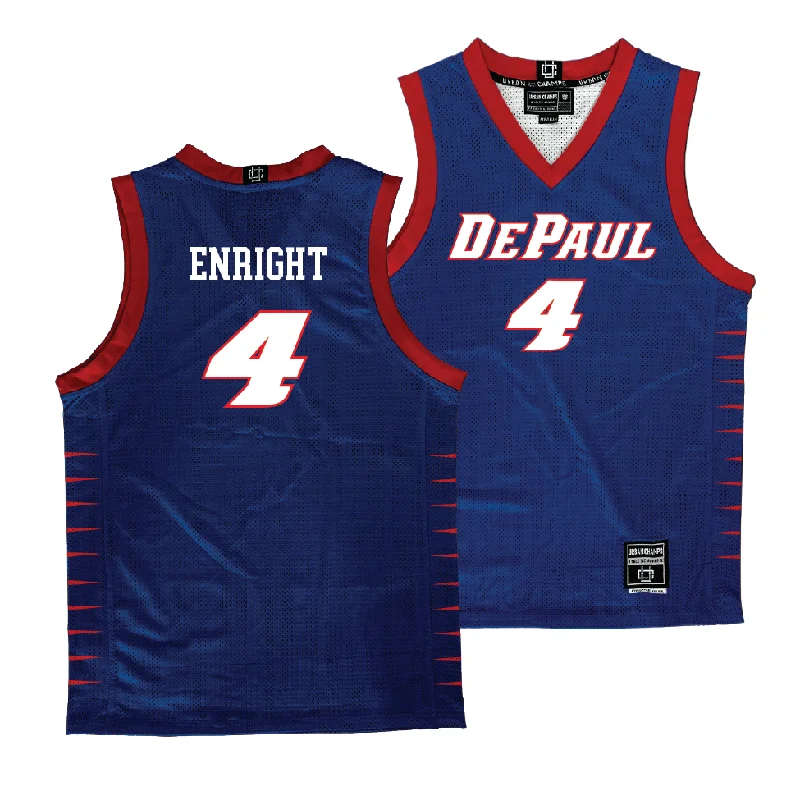 DePaul Men's Royal Basketball Jersey   - Conor Enright