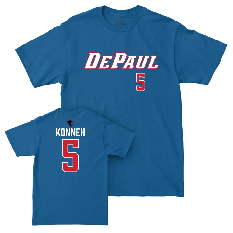 DePaul Men's Basketball Royal Sideline Tee - Sekou Konneh | #5