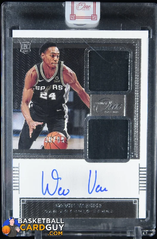 Devin Vassell 2020-21 Panini One and One Rookie Dual Jersey Autographs #6 #/99